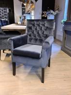 *ACTIE* Landelijke Eetkamerstoelen Grazia Stel Zelf Samen 20, Huis en Inrichting, Ophalen of Verzenden, Nieuw, Stof, Landelijke eetkamerstoelen capiton knoopjes leer stof velvet