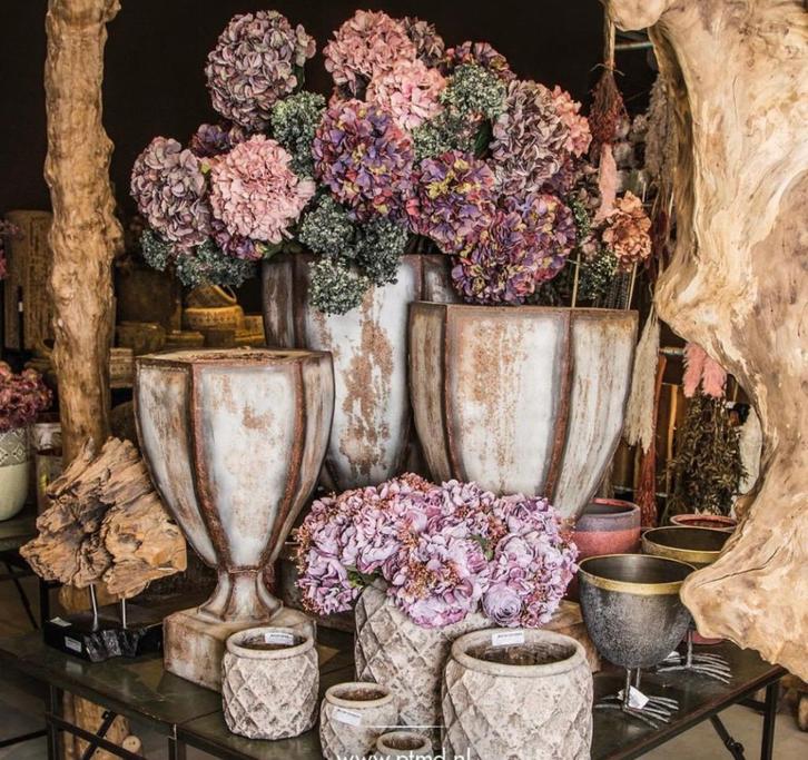 NIEUWE Grote metalen vaas op voet BLOEMPOT POT - KORTING !!, Huis en Inrichting, Woonaccessoires | Vazen, Nieuw, Overige kleuren
