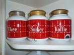 Thee.Koffie ,Suiker bussen van Emaillen, Antiek en Kunst, Antiek | Emaille, Ophalen of Verzenden