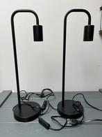 2 zwarte tafellampen kwantum daphne, Huis en Inrichting, Lampen | Tafellampen, Ophalen of Verzenden, Zo goed als nieuw, Minder dan 50 cm
