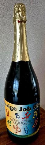 volle 1,5 Ltr Belgisch bier Jarige Job Bier collector's item, Verzamelen, Biermerken, Ophalen of Verzenden, Zo goed als nieuw