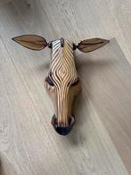 Houten Zebra Masker Wanddecoratie, Ophalen of Verzenden, Gebruikt