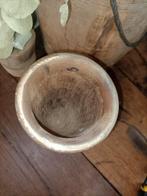 Leuke brocante vaas a kandelaar hout, Antiek en Kunst, Ophalen of Verzenden