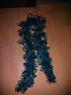 Blauwe handgemaakte sjaal met zilver, Ophalen of Verzenden, Zo goed als nieuw, Maat 36 (S), Sjaal