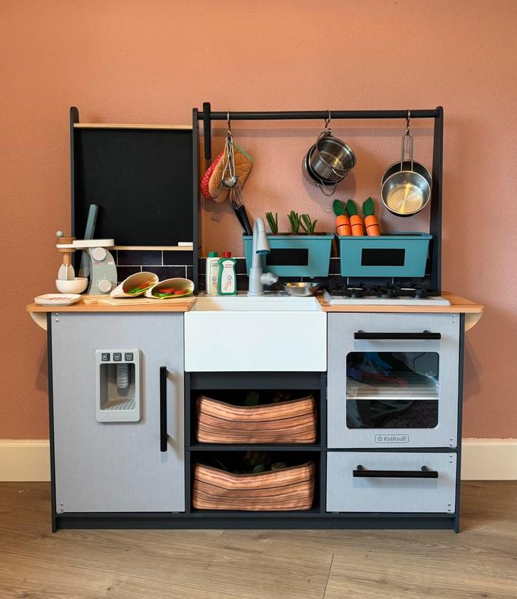 Kidkraft | Keuken met toebehoren, Kinderen en Baby's, Speelgoed | Speelkeukens, Zo goed als nieuw, Speelkeuken, Hout, Ophalen