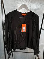 Stine Goya blouse zwart xxs jet v neck long sleeve, Kleding | Dames, Zwart, Ophalen of Verzenden, Zo goed als nieuw, Lange mouw