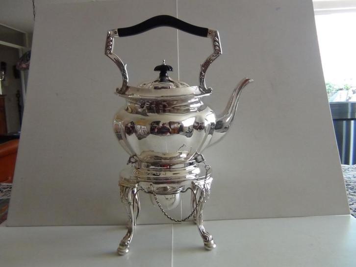 Antiek zilver 1903 L90 BOUILLOIRE WATERKETEL ENGELAND, Antiek en Kunst, Antiek | Goud en Zilver, Zilver, Verzenden