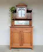 Antieke brocante Art Deco servieskast vintage vitrinekast, Antiek en Kunst, Ophalen of Verzenden