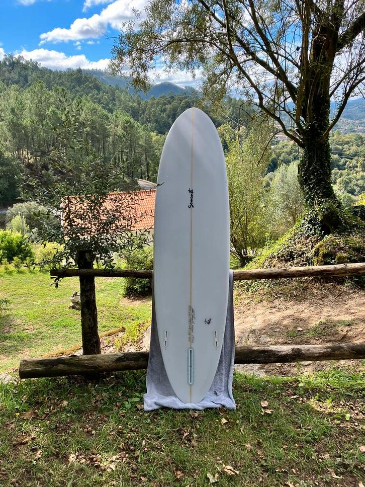 Semente 7’4 mid-lenght met veel accessoires, Watersport en Boten, Golfsurfen, Zo goed als nieuw, Overige typen, Ophalen of Verzenden