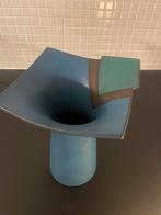 Cor Unum blauw/groene modernistische vaas, Ophalen of Verzenden