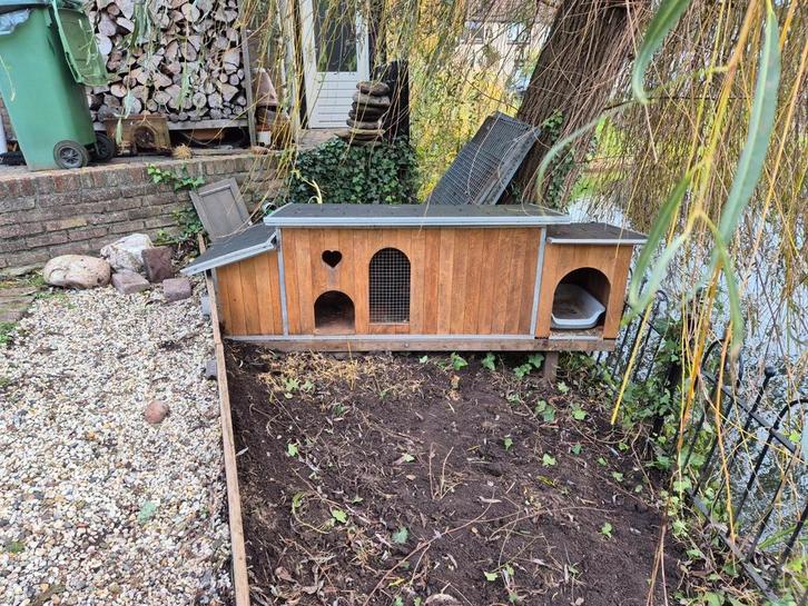 Groot duurzaam konijnenhok, kippenhok gemaakt van eikenhout, Dieren en Toebehoren, Knaagdieren en Konijnen | Hokken en Kooien