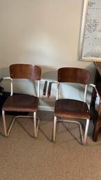 Vintage retro oude eetkamerstoelen, Huis en Inrichting, Stoelen, Ophalen, Zo goed als nieuw