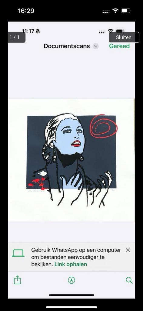 Modern zeefdruk Evita Peron Coen Blankwaard kunstenaar, Antiek en Kunst, Kunst | Tekeningen en Foto's, Ophalen