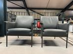 2 Nieuw Design in Stock Limec fauteuils grijs leer stoel