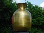 Eenmalig: Vaas XL - 80 cm - Goudkleurig - Metaal, Overige kleuren, Nieuw, Ophalen of Verzenden, Glas