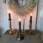 Oud brocante koperen kandelaar schuifkandelaar blaker Etage3, Gebruikt, ., Ophalen of Verzenden, .