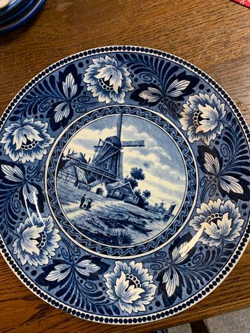 Antiek Wandbord Société Céramique Maastricht Hollandia Molen beschikbaar voor biedingen