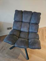 Antraciet lounge stoel met kruispoot - Pronto wonen, Huis en Inrichting, Stoelen, Ophalen