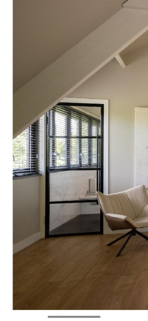 4 Zwarte Taatsdeuren met Glas, Huis en Inrichting, Stoffering | Gordijnen en Lamellen, Gebruikt, 200 cm of meer, 50 tot 100 cm