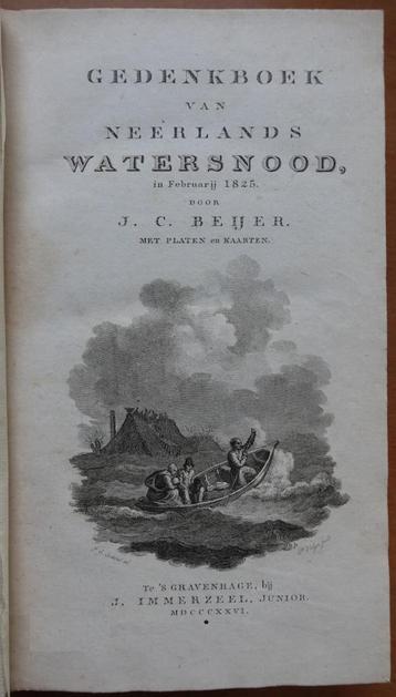 Gedenkboek van Neerlands watersnood in Februarij 1825 beschikbaar voor biedingen