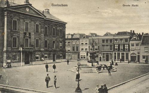Gorinchem - Groote Markt - gelopen, Verzamelen, Ansichtkaarten | Nederland, Gelopen, Zuid-Holland, 1920 tot 1940, Verzenden