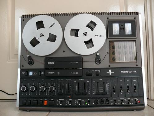 Perfect spelende Philips N4506 Hifi Stereo - 3 heads, Audio, Tv en Foto, Bandrecorders, Bandrecorder, Met stofkap, Met banden