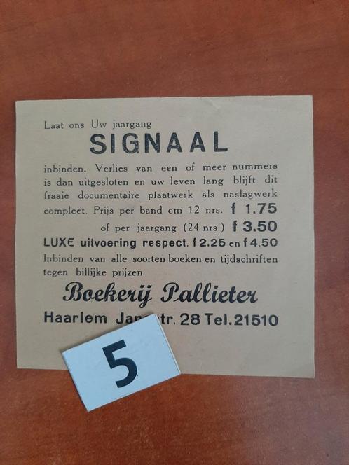 Signaal  Losse folder om het blad te laten inbinden. HAARLEM, Verzamelen, Militaria | Tweede Wereldoorlog, Overige soorten, Boek of Tijdschrift