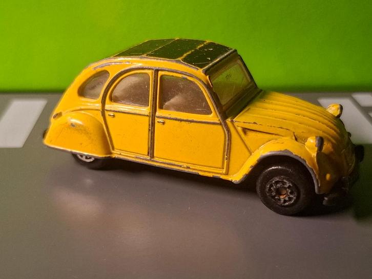 Edocar - Citroën 2CV [geel] 1/55 3, Hobby en Vrije tijd, Modelauto's | Overige schalen, Gebruikt, Auto, Ophalen of Verzenden