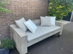 Steigerhouten bank op wielen op maat gemaakt, Ophalen, Zo goed als nieuw, Hout