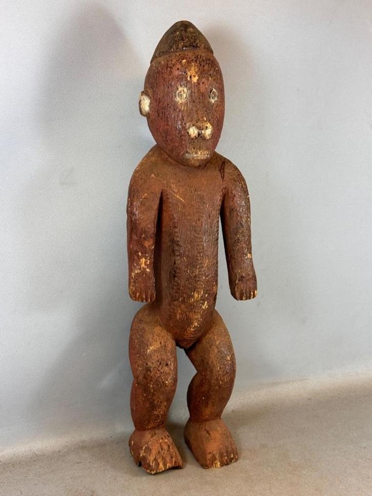 250906 Antiek Afrikaans Tiv mannelijk figuur uit Nigeria., Antiek en Kunst, Kunst | Beelden en Houtsnijwerken, Ophalen of Verzenden