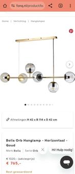 Bolia Orb Hanglamp - Horizontaal - Goud, Huis en Inrichting, Lampen | Hanglampen, Ophalen of Verzenden, Nieuw, Glas, Minder dan 50 cm
