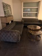 Te koop mooie banken chesterfield., Huis en Inrichting, Ophalen, Gebruikt, Driepersoons, 75 tot 100 cm