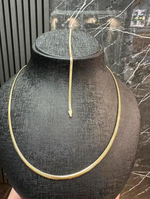 Prachtige 14k gouden slangen set, Sieraden, Tassen en Uiterlijk, Kettingen, Nieuw, Goud, Ophalen of Verzenden