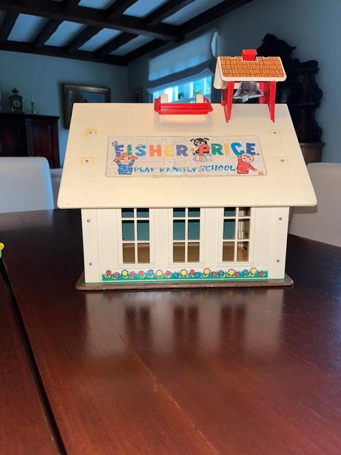 VINTAGE SCHOOLTJE UIT 1975 MERK FISHER PRICE, Kinderen en Baby's, Speelgoed | Fisher-Price, Gebruikt, Speelset, Met geluid, Verzenden