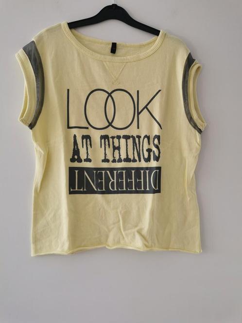 Ann Christine top mt. S oversized, Kleding | Dames, Tops, Nieuw, Maat 36 (S), Geel, Zonder mouw, Verzenden