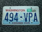 Kentekenplaat licenseplate Washington 2 USA, Verzenden, Gebruikt, Auto's