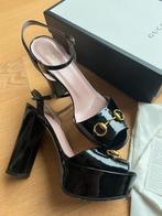 GUCCI WOMEN'S HORSEBIT PLATFORM SANDAL size 40, Pumps, Verzenden, Zwart, Gucci