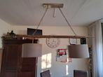 Lamp eettafel hang hout lampenkappen, Huis en Inrichting, Lampen | Hanglampen, Ophalen, Gebruikt, Hout, Minder dan 50 cm