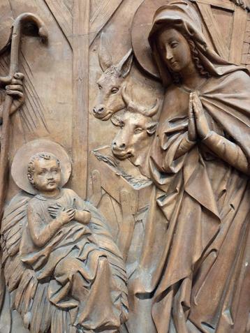 Kersttafereel in terracotta  beschikbaar voor biedingen