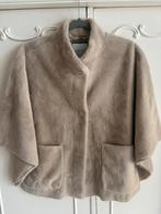 Nieuw beige fake fur poncho jas Rino Pelle maat 34, Beige, Nieuw, Ophalen of Verzenden, Maat 34 (XS) of kleiner