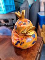 Keramiek Spaarpot Eend met Kroon, Ophalen of Verzenden, Gebruikt, Overige materialen