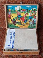 Complete oude blokken puzzel uit Frankrijk in een kist., Antiek en Kunst, Ophalen of Verzenden