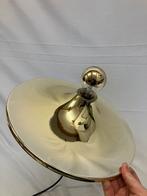 Vintage gouden space age jaren 60 schotel of disc wandlamp, Huis en Inrichting, Lampen | Wandlampen, Ophalen of Verzenden, Gebruikt