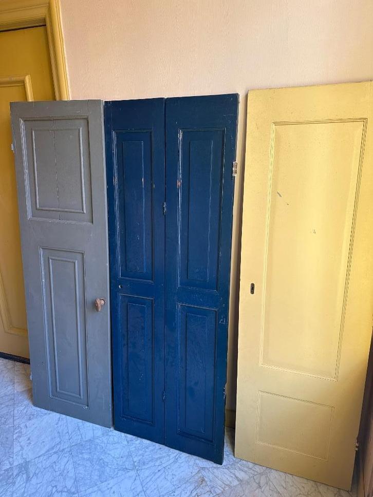 Paneel deuren kast deuren, bedstee deuren, Antiek en Kunst, Curiosa en Brocante, Ophalen