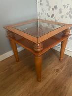 Bijzettafel, Huis en Inrichting, Tafels | Bijzettafels, Minder dan 55 cm, Gebruikt, Vierkant, Hout