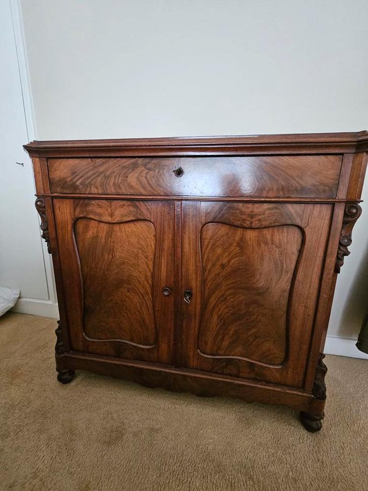 Mahonie biedermeier penantkast, Antiek en Kunst, Antiek | Meubels | Kasten, Ophalen