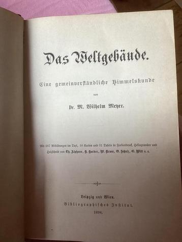Das Weltgebäude ; Eine gemeinverständliche Himmelskunde. 🪐 beschikbaar voor biedingen