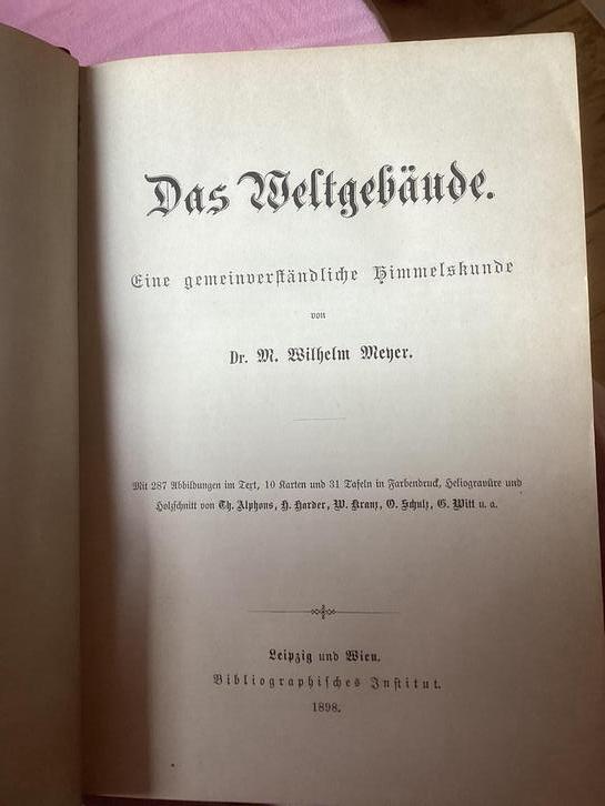 Das Weltgebäude ; Eine gemeinverständliche Himmelskunde. 🪐, Antiek en Kunst, Antiek | Boeken en Bijbels, Ophalen