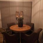 4 eetkamerstoelen te koop, Ophalen, Gebruikt, Bruin, Vier