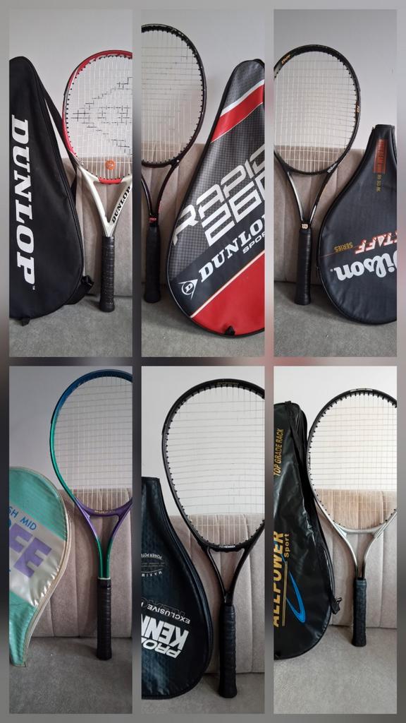 Set of Tennis Rackets Wilson and others, Sport en Fitness, Tennis, Zo goed als nieuw, Racket, Overige merken, Ophalen of Verzenden